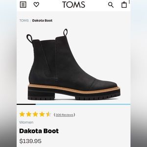 Toms Dakota Boots - Size 12 Women